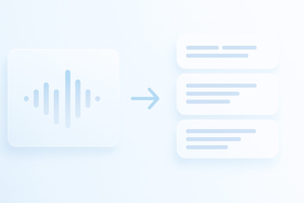 Google Gemini AI search result concept showing a search bar with an AI summary card in a glowing gradient background.