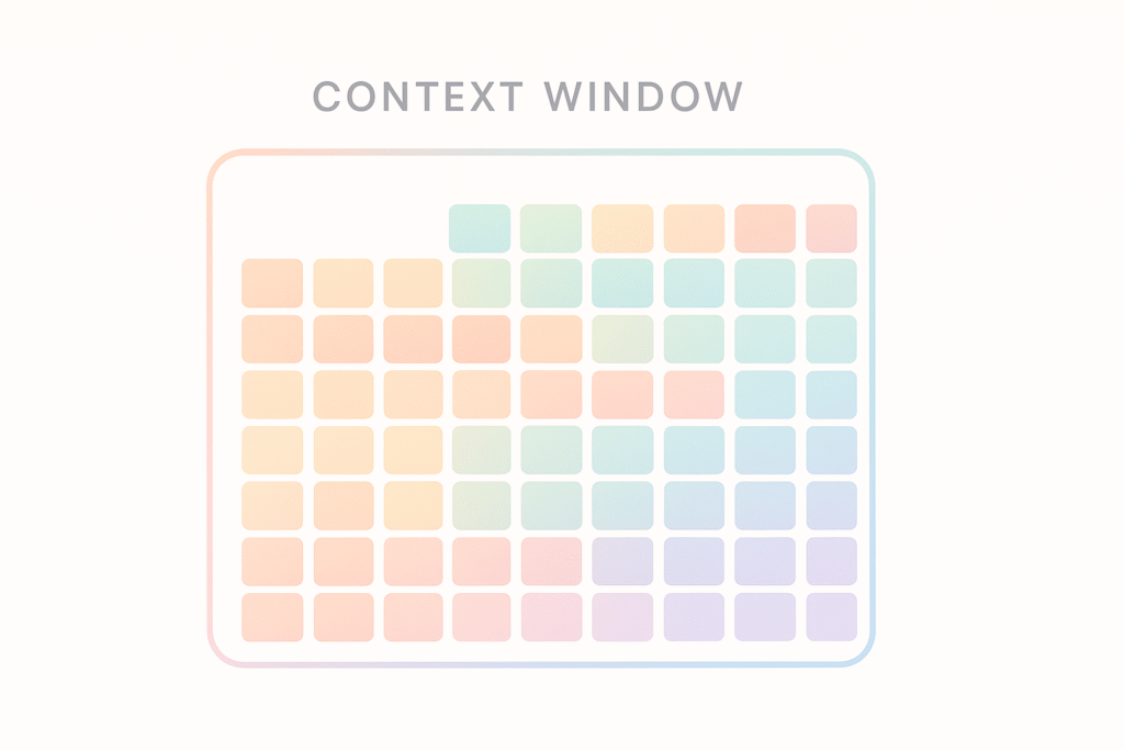 “Context memory inbox (tokens filling box)”