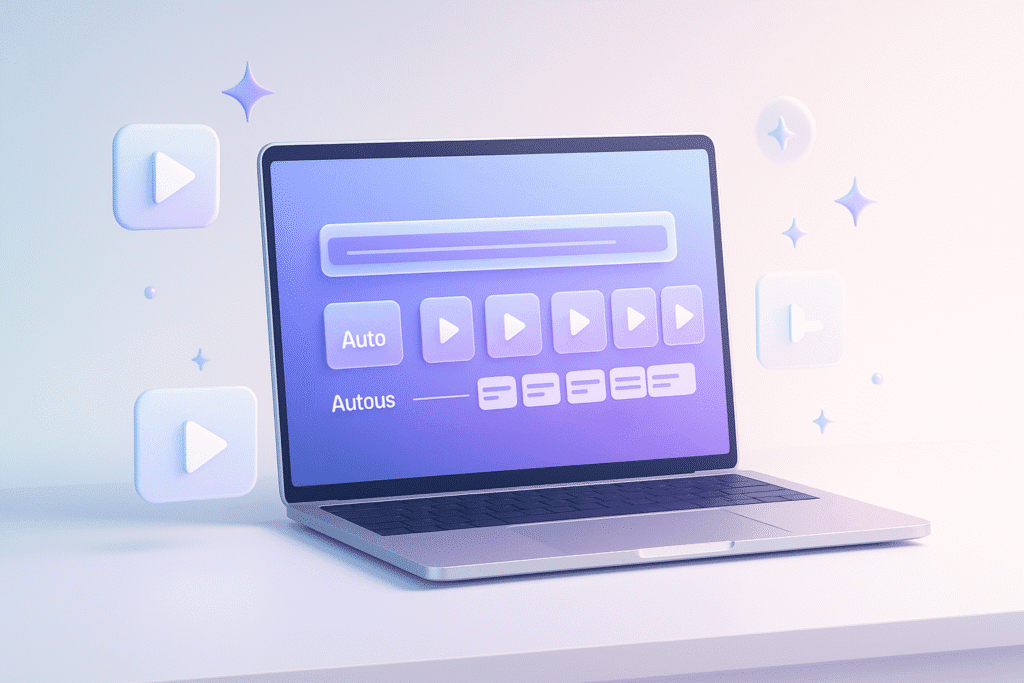 AI tool converting a long video into multiple short clips with captions.